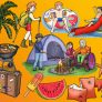 Sommer - Lesetexte und Illustrationen